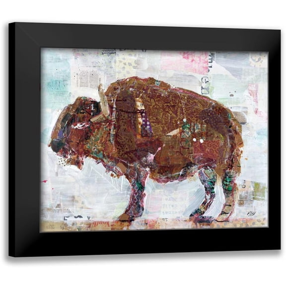 Day, Kellie 14x12 Black Modern Framed Museum Art Print Titled - El Buffalo Brown Crop