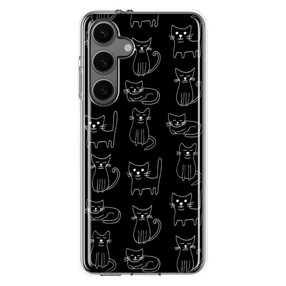 Mundaze - Case for Samsung Galaxy S23 Plus Slim Shockproof Hard Shell Soft TPU Heavy Duty Protective Phone Cover - Cute Black Cats