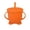 Orange, variant on Foopr 2025 New Double Ear Antidrop Silicone Snack Straw Cup 1Pc Portable Sippy Cup For Food Grade Leak Drinking Cup With Lid And Straw For Travel Picnics And Daily Use