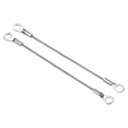 thumbnail image 1 of Unique Bargains 2mmx10cm Stainless Steel Lanyard Cable Eyelets Ended Wire Rope 4 Pack, 1 of 5