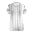 thumbnail image 6 of ITSAME Womens Plus Size Blouses, Short Sleeve Striped Print V-Neck Fashion Casual T-Shirts with Sequin Gray Size 2XL, 6 of 6