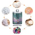 thumbnail image 6 of Yayeee 4 Pack Qtip Holder Bathroom Cotton Swab Canister with Lid Clear Dispenser Set, Purple Forest Scene, 6 of 6
