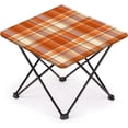 thumbnail image 2 of Orange Square Fitted Elastic Edge TableCloths, Buffalo Polyester Wipeable Home Decor Table Cover, for Indoor Outdoor Garden Picnic Party, 36 x 36 inch, 2 of 4