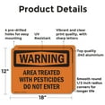 thumbnail image 2 of (2 Pack) Treated With Pesticides Do Not Enter OSHA Warning Sign 18 Inch X 12 Inch Indoor / Outdoor Rust-Free Aluminum Metal Signs for Workplace, Workshop, and Construction Site, Made in the USA, 2 of 8