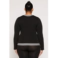 thumbnail image 4 of Womens Plus Size Seamless Varsity Stripe Track Jacket, 4 of 4