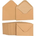 thumbnail image 1 of wqlpp-100 Pack Small Kraft Paper A1 Envelopes for 3x5 inches Cards, Invitations, Wedding RSVP, Gift Cards (V-Flap), 1 of 4