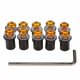 thumbnail image 1 of Kit de 10 tornillos y tuercas para parabrisas de motocicleta, M5, 15 mm, 1 of 5