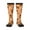 3 Black, variant on Hippie Ditsy Floral print thigh-high socks, crafted for both men and women with a stretchy, high-opaque design perfect for daily wear
