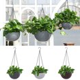thumbnail image 2 of Hanging Planter Decorative Round Resin Hanging Basket Hanging Flower Pot, 2 of 10