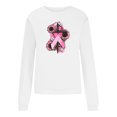 thumbnail image 4 of Jsaierl Chandails Roses pour Femmes Chandails de Sensibilisation au Cancer du Sein Manches Longues Col Rond Chandail à Enfiler Hauts Graphiques Roses Cadeau Inspirant pour Femmes, 4 of 5