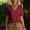 *Wine, variant on ClodeEU Women's Linen Blend V Neck Short Sleeve T-Shirt,Solid Color Casual Top Pink,Womens Plus XL