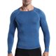 thumbnail image 2 of pstuiky camisas de manga larga para hombre, Camisa deportiva de manga larga raglán con cuello redondo, transpirable y elástica, de color liso, para hombre camisetas de hombre xl, 2 of 6