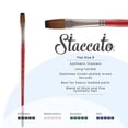 thumbnail image 2 of Creative Mark Staccato Artist Paintbrush - Flat Size 8 - Synthetic Long Handled Brushes For Acrylic Paints, Handmade and Full Bodied With Springy Response, 2 of 7