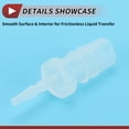 thumbnail image 6 of Unique Bargains Plastic Hose Barb Fitting 1/16" to 1/4" Hose ID Connectors Aquarium Plastic Clear 5 Pcs, 6 of 7