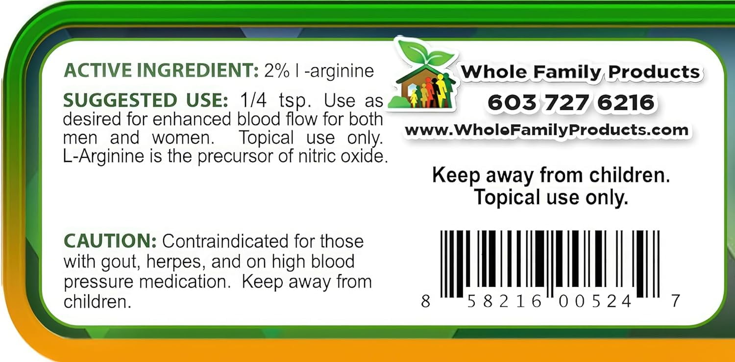 L Arginine Cream - Nitric Oxide Support Supplement for Men & Women - Unscented (4 Ounces)