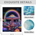 thumbnail image 3 of Diamond Art Kit for Adults, Colorful Mushroom Scene Diamond Painting for Adults Beginners, 5D DIY Diamond Art Painting Kits, Colorful Diamond Painting Craft for Home Decor 12x16, 3 of 7