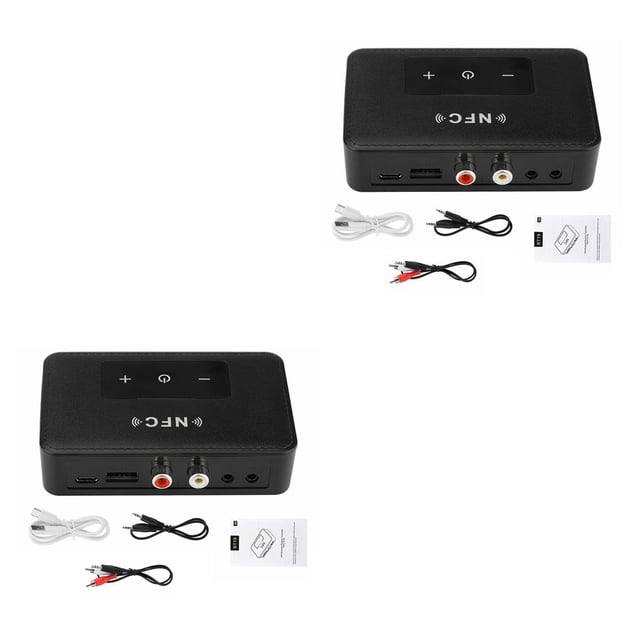 Moyic Bluetooth receptor Bluetooth recibir transmitir en un adaptador de audio para automóvil Sin Negro 2piezas