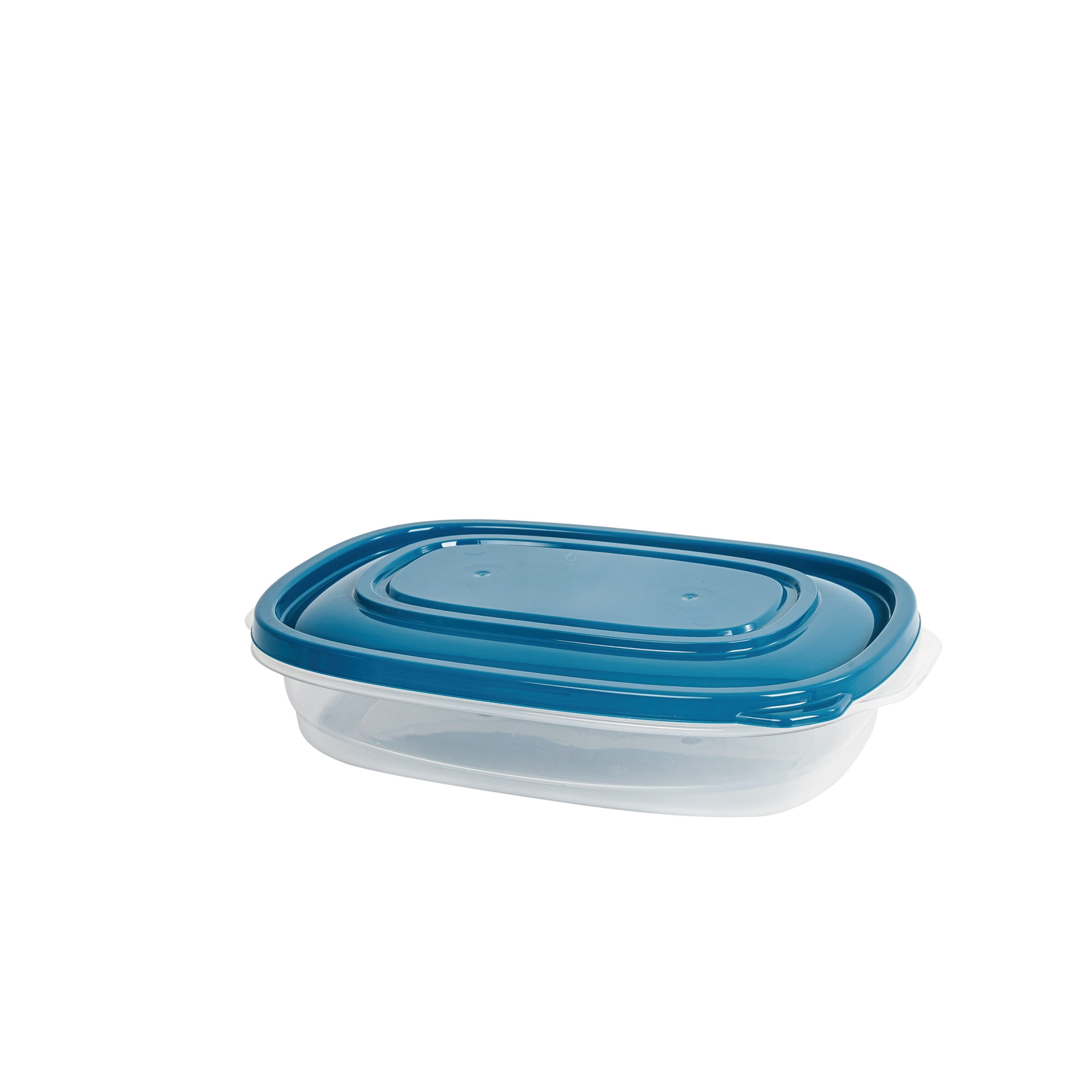 (4 pack) Mainstays Semi Durable Rectangle 4cup Plastic Food Storage Container 4 Pack, Made for Family Meals and Easy Serving, along with being the perfect size for your Lunch Bag