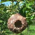 thumbnail image 4 of Decoración hecha a del de del pájaro del del pinzón de del pájaro colgante hecha a 3 piezas Soledad Nido de pájaro de paja tejido a mano, 4 of 10