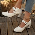 thumbnail image 6 of Willtoo Women's Platform Mary Jane Pumps with Bow, Closed Toe Chunky Heels Dressy Shoes Casual Daily Cute Heels, 6 of 7