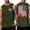 Army Green, variant on 4th of July Shirts for Men Muscle Tank Tops Sleeveless Graphic American Flag Beach Hawaiian T-Shirts
