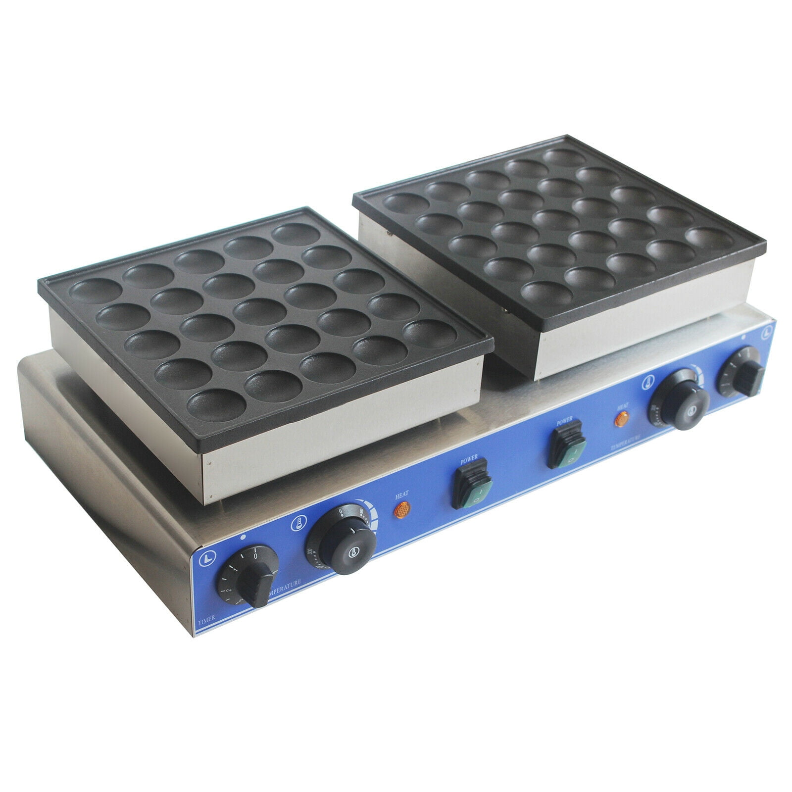 Mini Dutch Pancake Baker 50PCS Commercial Waffle Maker Machine 1.8in Nonstick
