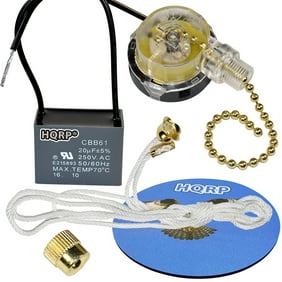 Hqrp Kit Ceiling Fan Capacitor Cbb61 5uf 5uf 5uf 5 Wire And 3