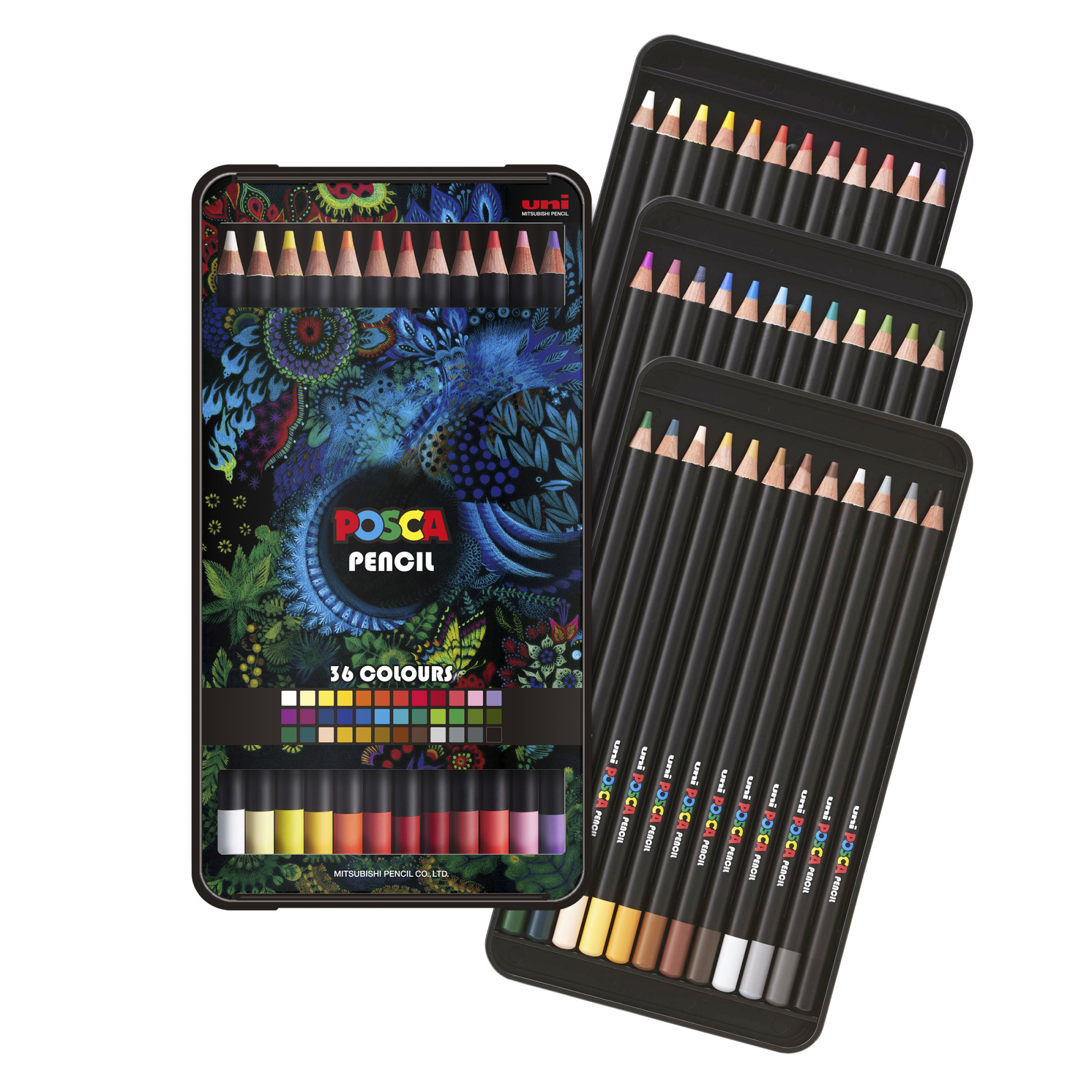 POSCA 36-Count Colored Pencils, 4.0mm Lead photo 1