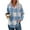 Sky Blue, variant on WTOBBY Women's Fashion Raglan Sleeve Long Sleeve Pullover with Pockets Preppy Graphic Hoodie, Retro Button Plaid Design, Comfortable and Trendy for Casual and Lounge Wear,Black L
