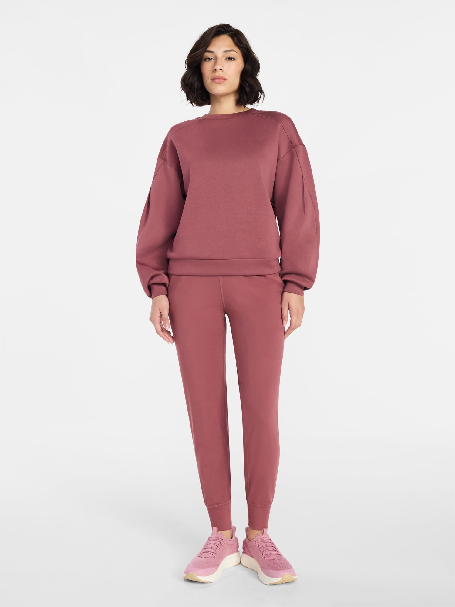 Avia Women's Luxe Fleece Crewneck Sweatshirt, Sizes XS-XXXL
