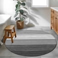 thumbnail image 3 of Round Rug 3.3Ft Washable Non-Slip, Grey Ombre Circle Area Rugs for Living Room Bedroom, Farmhouse Vintage Wooden Grain Texture Indoor Floor Mats Carpet Runner for Home Decor Aesthetic, 3 of 8