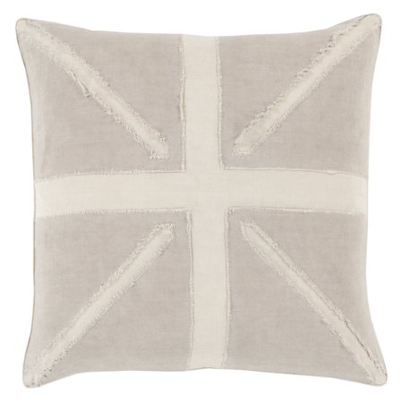 Surya Light Linen Flag Decorative Pillow