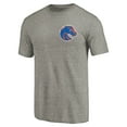 thumbnail image 2 of Men's Gray Heather Boise State Broncos Left Chest Distressed Logo Tri-Blend T-Shirt, 2 of 3