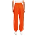 thumbnail image 4 of Women's Casual Elastic Waist Jogger Sweatpant Solid Loose Street Sports Pants, 4 of 6