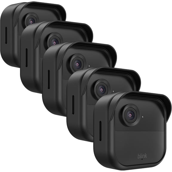 Acoretoas 5PCS Silicone Protective Cover Weather-Resistant Skin with Sun Shade for Outdoor 4 (4th Gen) Camera