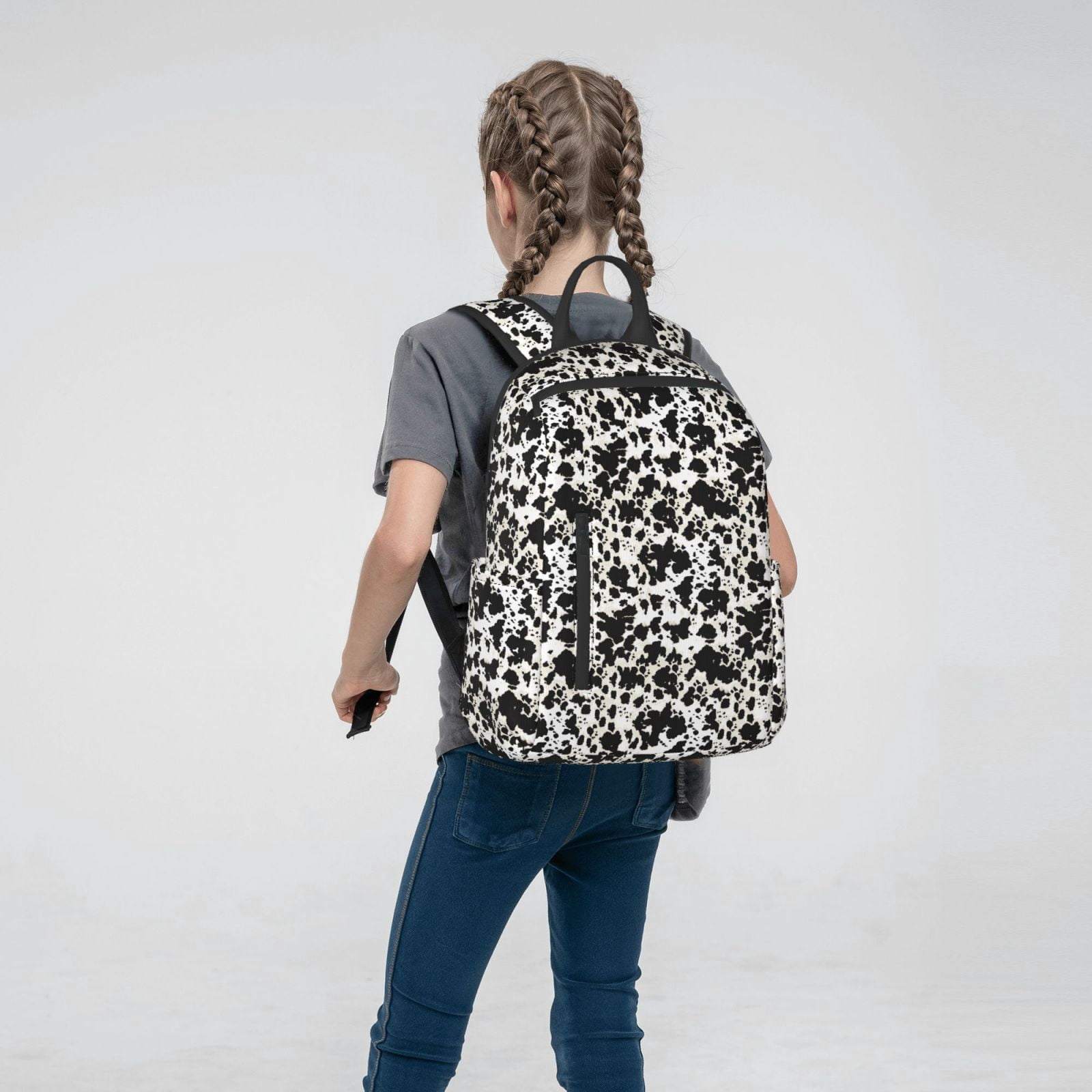 Xecao Cow Skin 1 print Backpack For women men Aesthetic Lightweight Travel Daypack Simple Cute Backpack For Bookbag