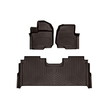 WeatherTech FloorLiner HP Custom Fit Floor Mats compatible with Ford F-150, F-150 Lightning, F-150 Raptor - 1st & 2nd Row, Cocoa
