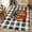 Black Orange, variant on Small Door Mat Indoor Outdoor 15.7"x23.6",Fall Pumpkins Absorbent Non Slip Entry Rug,Black Checkered Check Bow Thanksgiving Low Profile Welcome Mat for Front/Side Door Apartment Entrance Bathroom