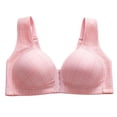 thumbnail image 2 of Bigersell Wireless Bras with Support and Lift V-Neck Wire-Free Bra Support Women Backless Bras T-Shirt Bra Style R-102 Basic Bra Strap Nylon Padded Bra Feature Everyday Bras Underwear Pink M, 2 of 3