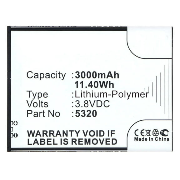 Batteries N Accessories BNA-WB-P3213 Cell Phone Battery - Li-Pol, 3.8V, 3000 mAh, Ultra High Capacity Battery - Replacement for Casper 5320 Battery