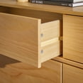 thumbnail image 6 of Walker Edison 6 - Drawer Groove Handle Solid Wood Dresser – Natural Pine, 6 of 15