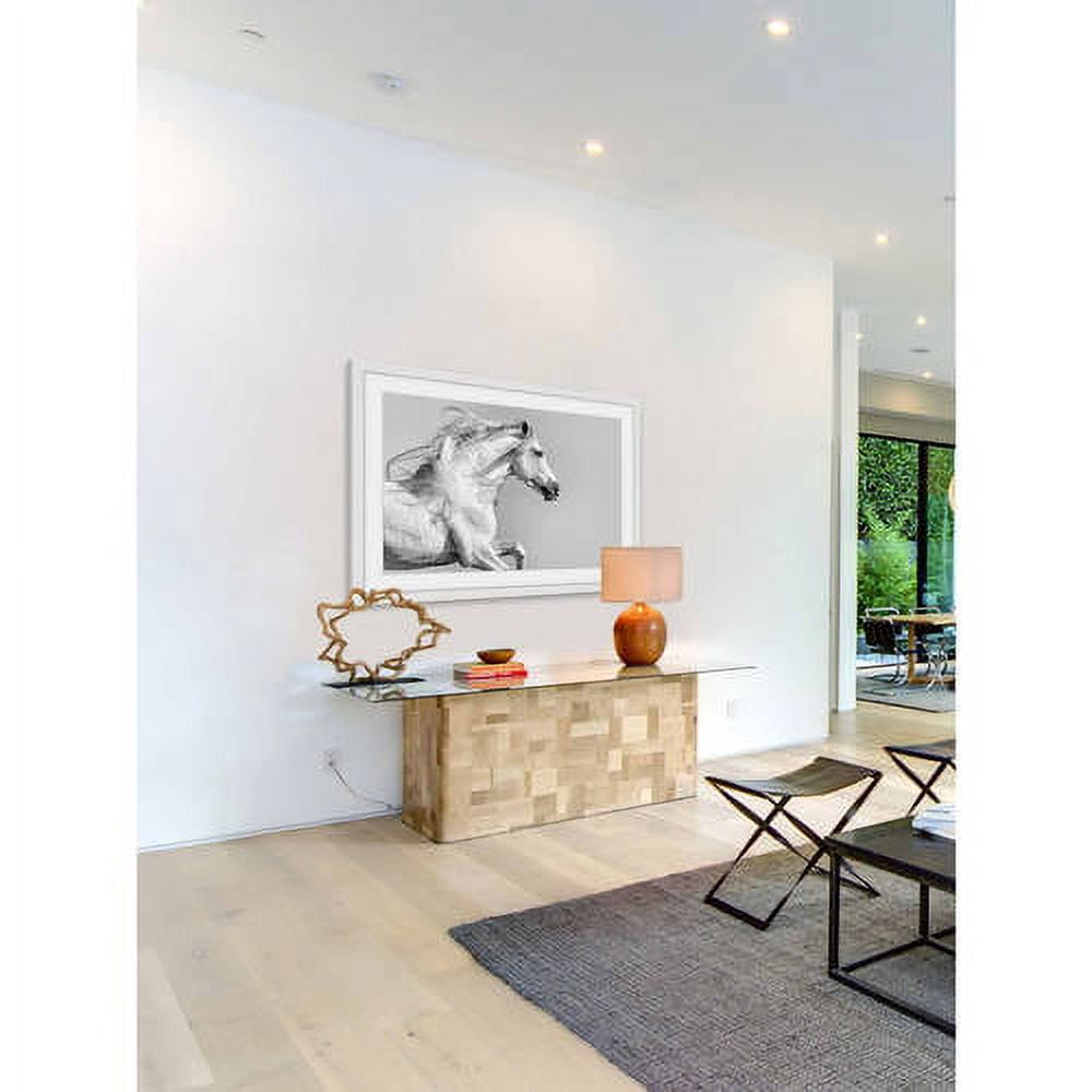 "White Mane" Framed Painting Print