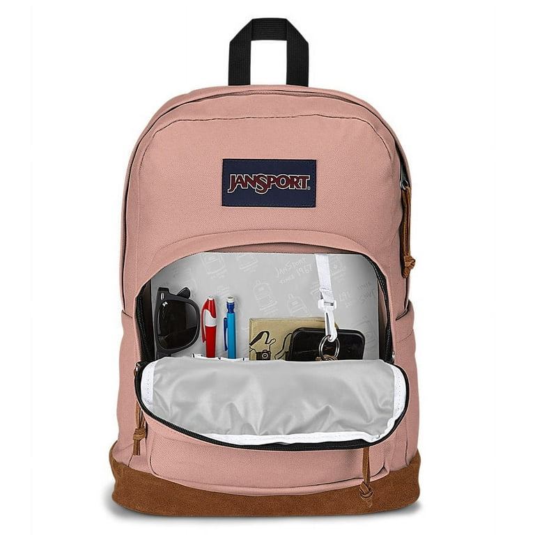 Jansport Right Pack Backpack, Misty Rose, Suede Leather Bottom, 15 inch Laptop Sleeve - Walmart.com Jansport Right Pack Backpack, Misty Rose, Suede Leather Bottom, 15 inch Laptop Sleeve - Walmart.com