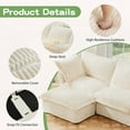 thumbnail image 4 of Slipcovered U Shape Sectional Sofa - Lux Comfort, Modular Design, 4 of 11