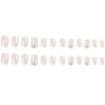 thumbnail image 2 of Square Press on Nails Medium French Tip Fake Nails White Full Cover False Nails with Designs Glitter Glossy Glue on Nails Stick on Nails Artificial Acrylic Nails for Women Girls 24 Pcs S2 24 Fl Oz, 2 of 4