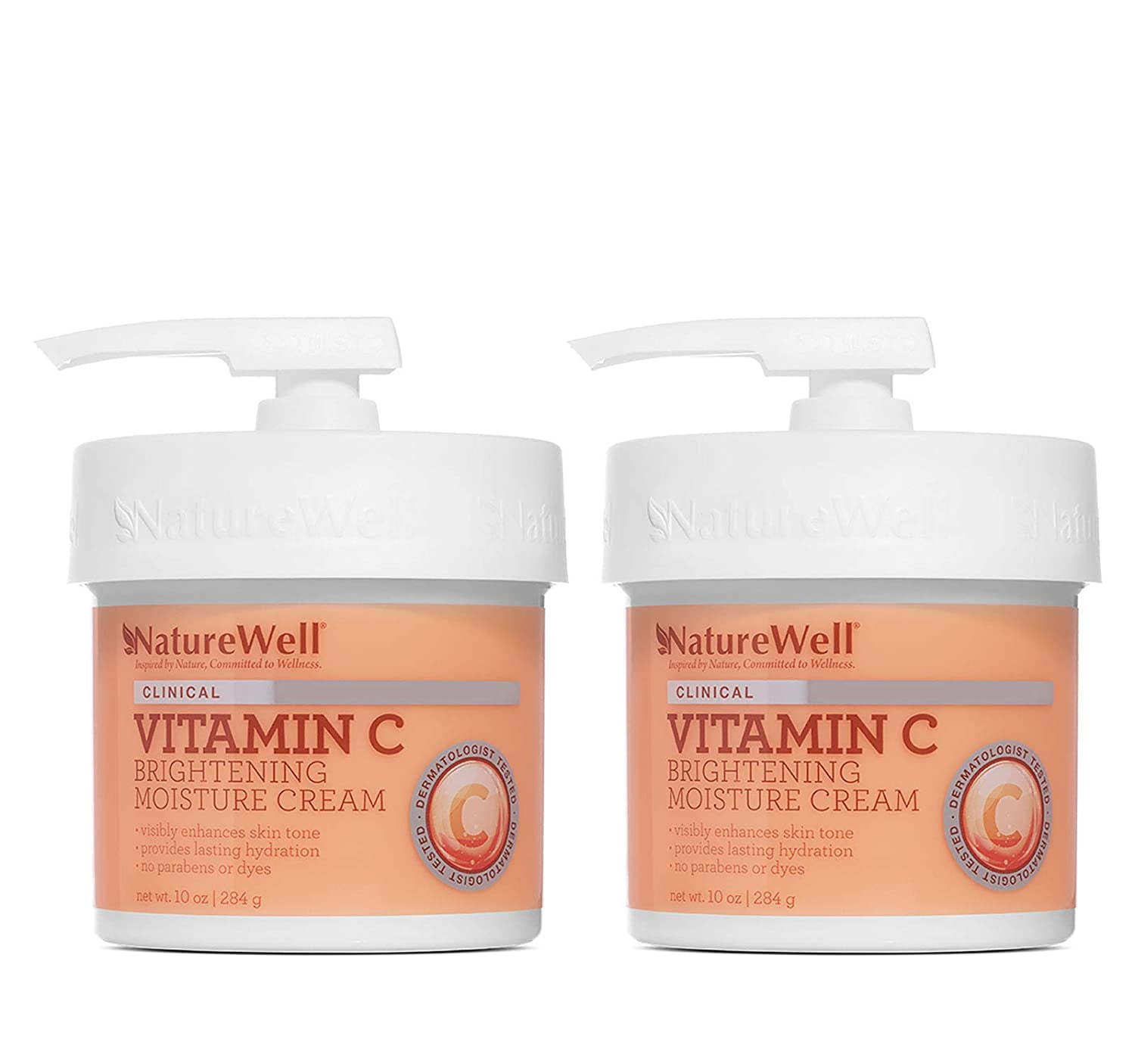 NATUREWELL Vitamin C Brightening Moisture Cream for Face, Body, & Hands