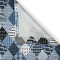 thumbnail image 5 of Ambesonne Blue Grommet Curtain, Diamond Shaped Patchworks, 50" x 108", Blue Black, 5 of 6