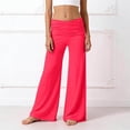 thumbnail image 5 of OGLCCG Girls Wide Leg Yoga Pants Flowy Foldover High Waisted Palazzo Baggy Lounge Trousers Athletic Workout Flare Leggings 5-14 Years, 5 of 5