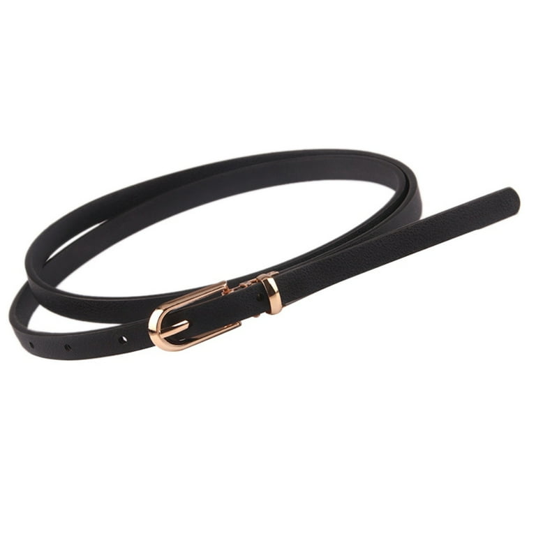 Ladies thin black belt cheap