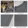 thumbnail image 4 of Coolnut Men's T Shirt Odor Protection Short, A Gray Cat In Glasses Is Driving A Car Mens Short Sleeve Tees, Grey Crew-Neck Casual Tee Shirts, S, 4 of 6
